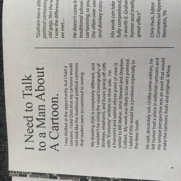 ⭐️Graham Sale⭐️Autographed copy of the 2013 edition of Political Cartoons - Picture 8 of 11